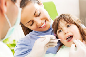 mother and daughter, dentist visit, children's dentist, family dentist 